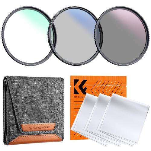 KF Concept 43mm レンズフィルターセット ND4フィルター＋PL偏光フィルター+UV保護フィルター+3枚クリ..