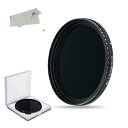 JJC 可変式NDフィルター 82mm 減光フィルター ND2-2000調整可能 18層マルチコーティング Canon EF 16-35mm F2.8L / EF 24-70mm F2.8L / Nikon AF-S 24-70mm / Sigma 24-70mm / Tamron SP 24-70mm などФ82mmレンズ適用 撥水 撥油 薄枠設計 フィルター保護ケース + 超極細繊維