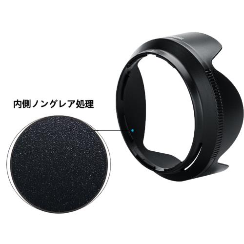JJC 可逆式 HB-101 レンズフード Nikon Nikkor Z DX 18-140mm F3.5-6.3 VR レンズ 用 Nikon Z fc Z50 カメラ に対応 Ф62mm保護フィルター と レンズキャップ インストール可能