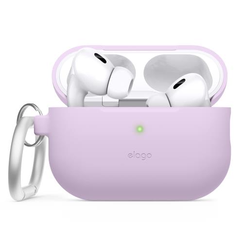 elago AirPods Pro2 対応 ケース シリコン カバー ストラップホール 使用可能 カラビナ 付き 耐衝撃 シ..