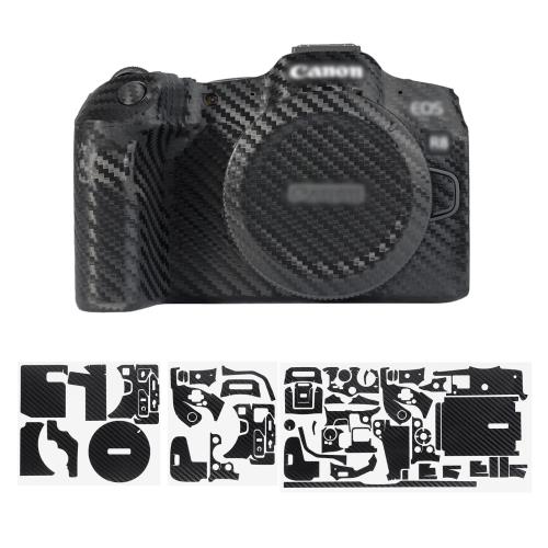 カメラ 保護レザーフィルム カメラ本体 保護フィルム Canon EOS R8 EOSR8 カメラ 用 3M材料 カーボンブラック
