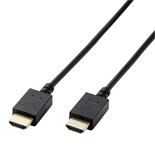 エレコム HDMI ケーブル 1.5m プレミアム スリム 4K / Ultra HD / 3DフルHD対応 ブラック CAC-HDPS15BK