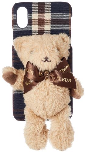 [メゾン ド フルール] iPhone(アイフォン) ケース ささえてくまさんアイフォンX/XSケース レディース ネイビー