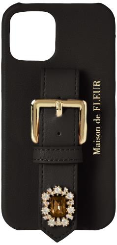 [メゾン ド フルール] ビジューベルトアイフォン12/12Proケース レディース 8A13FQJ0400 ブラック