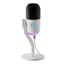 Logicool G ゲーミングマイク YETI GX ダイナミックマイク G-YETI-GX-WH ストリーミング配信 スーパーカーディオイド ノイズ軽減 RGB LIGHTSYNC 対応 USB BLUE VO!CE PC MAC ゲーミング マイク 白 ホワイト windows G-YETI 国内正規品