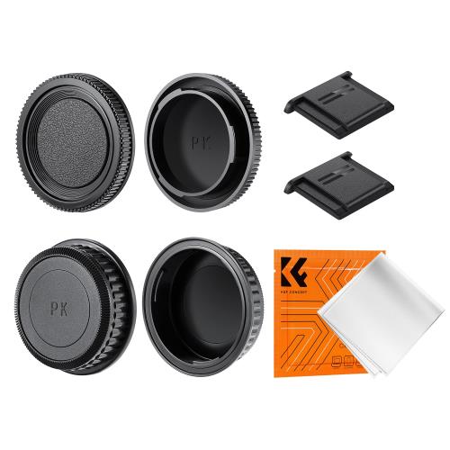 KF Concept ペンタックスKマウント用 ボディキャップ レンズリヤキャップ セット PENTAXに対応 レンズ保管用 ボディマウント保護キャップ カメラ用部品 互換品 カメラ用アクセサリー 防塵 耐スクラッチ