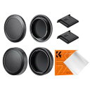 KF Concept キヤノンRFマウント用 ボディキャップ レンズリヤキャップ セット Canonに対応 レンズ保管用 ボディマウント保護キャップ カメラ用部...