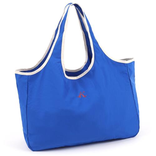 [キタムラ] 洗える エコバッグ BN0012 レディース WEB色 ブルー／ホワイト [青] 20901