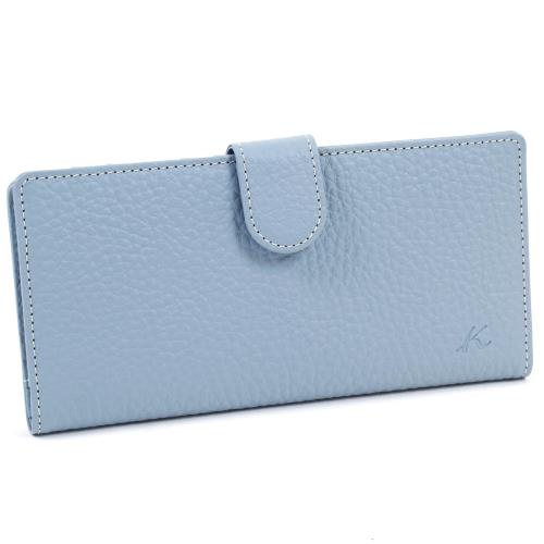 [キタムラ] スリム 長財布 PH0769 ブルーグレー／アイボリーステッチ 84911