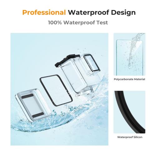 KF Concept �ϥ����� �ɿ奱���� for Go Pro HERO12/11/10/9 black �֥�å� 60m�忼�����ӥ󥰿��滣���ѥե��륿��3���եϥ����󥰥����� �ݸ��ɿ��ɿХϥ�����