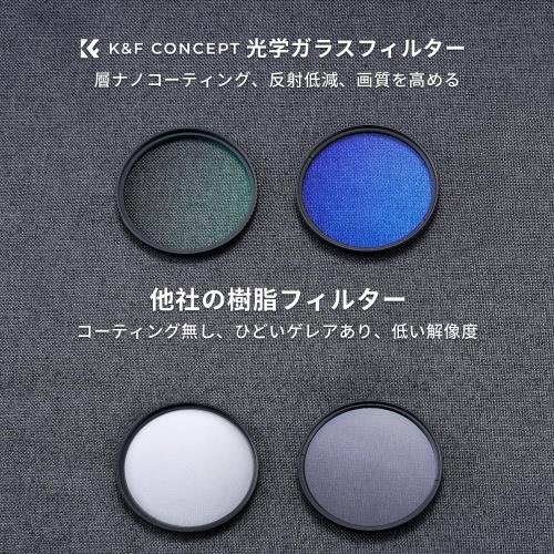 KF Concept 46mm レンズフィルターセット PL偏光フィルター+UV保護フィルター+レン...