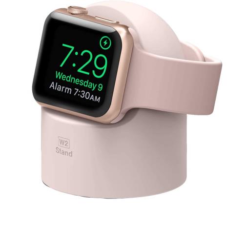 elago Apple Watch 対応 充電 スタンド シリコン 充電ドック [ AppleWatch 46mm / 45mm / 44mm / 42mm / 41mm / 40mm / 38mm アップルウォッチ 9 / 8 / 7 / 6 / SE2 / SE / 5 / 4 / 3 / 2 / 1 対応 ] W2 STAND サンドピンク(2)