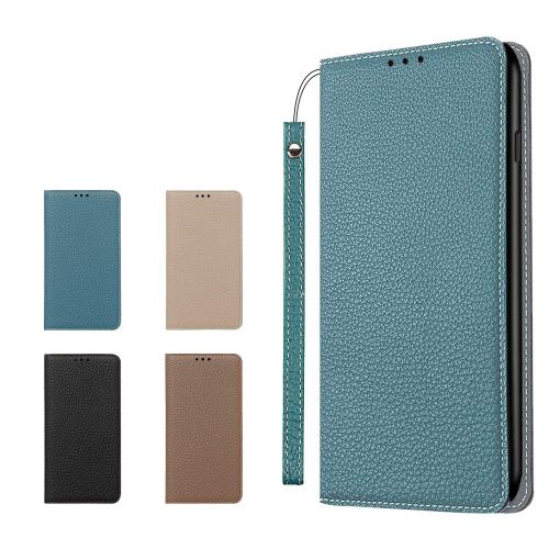 BESTMADE-JP Aquos Sense7 ケース SH-53C SHG10 SH-M24 高級 牛本革 アクオスセンス7 ケース 手帳型 カバー aquosセンス7 ケース 手帳型 本革 レザー カバー 全面保護 衝撃吸収 スタンド機能 ストラップ付き マグネット式 カードポケット ギフトボックス付き ブルー