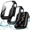JEDirect Apple Watch SE (2022/2020) / Series 6 5 4 44mm用 防水ケース 液晶保護フィルム付き 強化ガラスフ...
