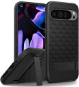 Caseology Google Pixel9 Pro XL 対応ケース キックスタンド付き 米軍MIL規格 保護力 衝撃吸収 両手自由 立体ハニカムパターン グーグル ピクセル 9 プロ XL カバー パララックス・キックスタンド(マットブラック)