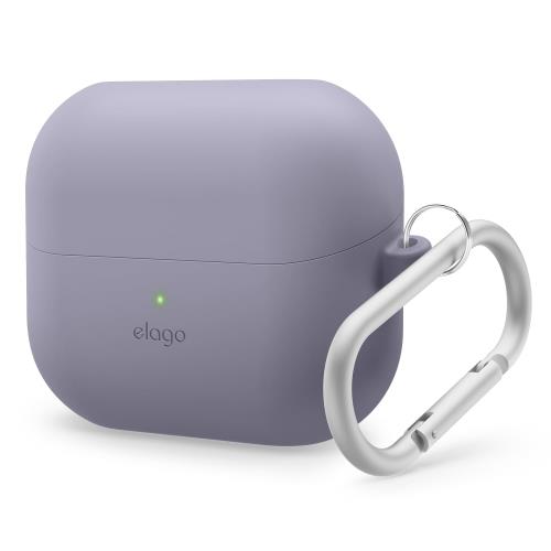 elago Galaxy Buds3 Galaxy Buds3 Pro 対応 ケース 耐衝撃 カラビナ 付 薄型 ソフト シリコン カバー ワイヤレス充電 対応 [ GalaxyBuds3 ギャラクシー バッズ 3 ギャラクシーバッズ3プロ 対応 ] ORIGINAL HANG ラベンダーグレー