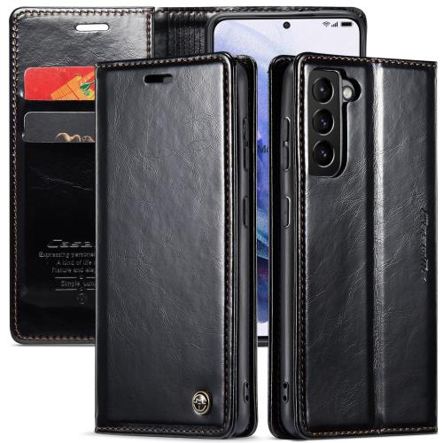 JDDLang Galaxy S21ケース 手帳型 galaxy s21カバー 手帳 SC-51B SCG09財布型 保護ケースぎゃらくしー S21 携帯スマホケース s21 レトロなビジネスタイプcase カード収納 スタンド機能 耐衝撃 全面保護 人気 上質 気質 ギフト 対応sumsang galaxy S21 6.2インチ ，ブラック