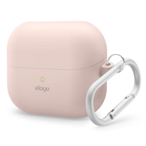 elago Galaxy Buds3 Galaxy Buds3 Pro 対応 ケース 耐衝撃 カラビナ 付 薄型 ソフト シリコン カバー ワイヤレス充電 対応 [ GalaxyBuds3 ギャラクシー バッズ 3 ギャラクシーバッズ3プロ 対応 ] ORIGINAL HANG ラブリーピンク