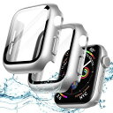 JEDirect Apple Watch SE (2022/2020) / Series 6 5 4 40mm用 防水ケース 液晶保護フィルム付き 強化ガラスフ...