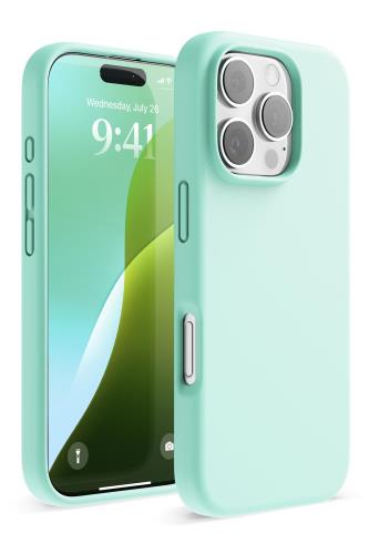 elago iPhone 16 Pro 対応 ケース シリコン 耐衝撃 スマホケース 指紋 防止 サラサラ シリコンケース [ iPhone16Pro アイフォン 16 プロ 対応 携帯ケース ] iPhone 16Pro Case SILICONE CASE アクアスカイ