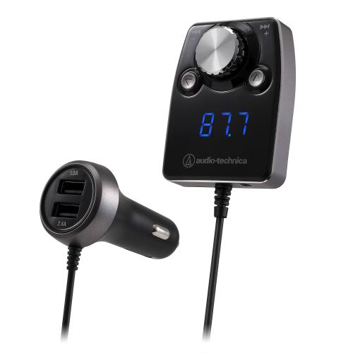 オーディオテクニカ AT-FMR5BT BK Bluetooth FMトランスミッター 本体分離型 141ch スマホ充電 タブレ..