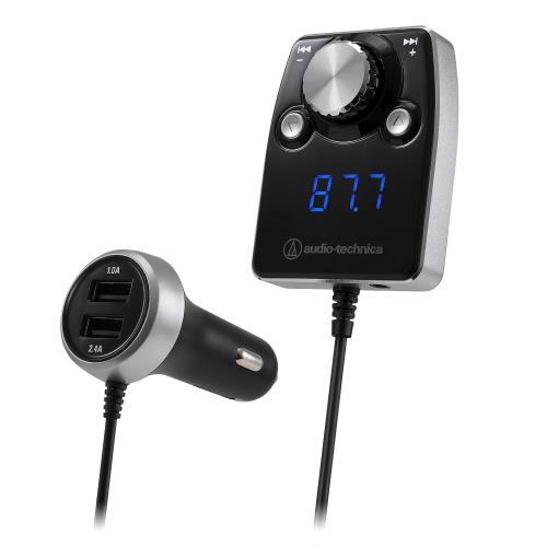 オーディオテクニカ AT-FMR5BT SV Bluetooth FMトランスミッター 本体分離型 141ch スマホ充電 タブレ..