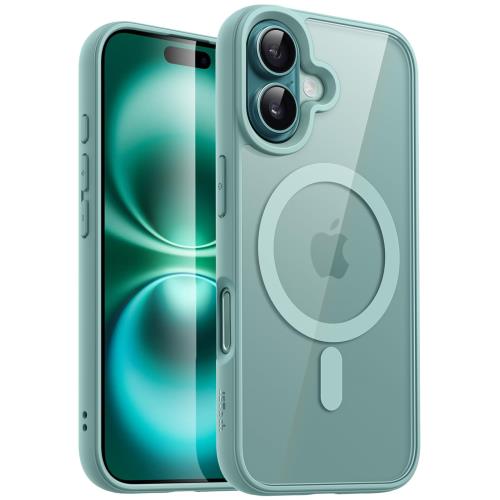 JETech iPhone 16 Plus 6.7インチ用 マグネット ケース MagSafeに対応 衝撃吸収 バンパーカバー ソリッ..