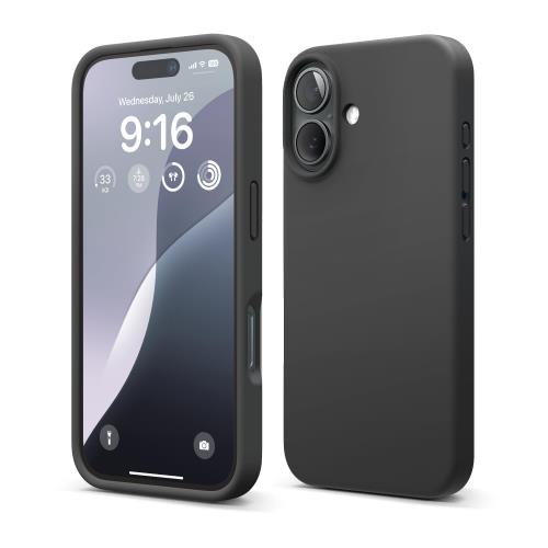 Rakuten - elago iPhone 16 対応 ケース シリコン 耐衝撃 スマホケース 指紋 防止 サラサラ シリコンケース [ iPhone16 アイフォン 16 対応 携帯ケース ] iPhone 16 Case SILICONE CASE ブラック