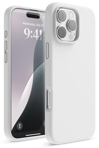 乐天商城 - elago iPhone 16 Pro Max 対応 ケース シリコン 耐衝撃 スマホケース 指紋 防止 サラサラ シリコンケース [ iPhone16ProMax アイフォン 16 プロマックス 対応 携帯ケース ] iPhone 16Pro Max Case SILICONE CASE ホワイト