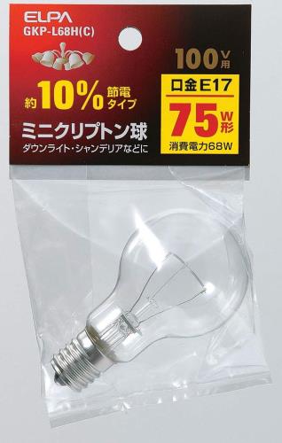 エルパ(ELPA) ミニクリプトン球 GKP-L68H(C)