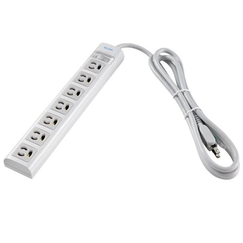 エルパ (ELPA) マルチタップ コンセント 抜けにくい 雷ガード 集中スイッチ 3P 7個口 2m マグネット WBN-S7203B(G)