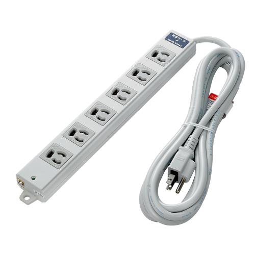 エルパ (ELPA) 事務所向けタップ 雷ガード 延長コード オフィス 6個口 3m マグネット 抜け止め アース対応 OAT-JP63SH