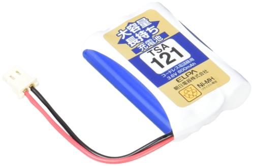 エルパ (ELPA) 大容量長持ち充電池 パナソニック他同等品 3.6V 800mAh ニッケル水素充電池 TSA-121