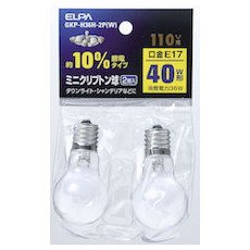 エルパ(ELPA) ミニクリプトン球 GKP-H36H-2P(W)