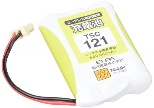 エルパ(ELPA) 電話機用充電池 パナソニック他同等品 電池パック 3.6V 600mAh ニッケル水素充電池 TSC-121