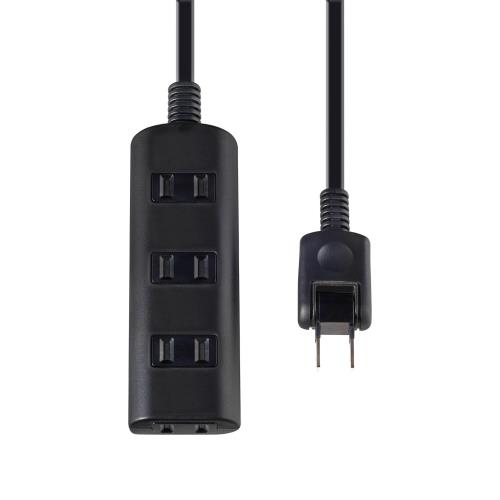 エルパ (ELPA) 扉付タップラン 電源タップ 延長コード 125V 5m 4個口 ブラック WBT-N4050B(BK)