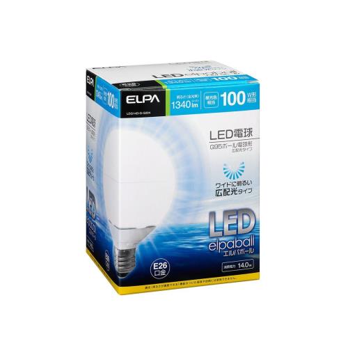 ELPA LEDŵ G95ܡ 100W ľ26mm  ۸ LDG14D-G-G204