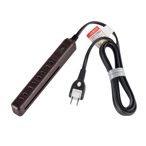 Other - エルパ (ELPA) スリム回転タップ 4個口 WBS-SL402SB (WD) (耐雷 / 2m / 延長コード) 仮固定用アタッチメント付/安全キャップ付 木目