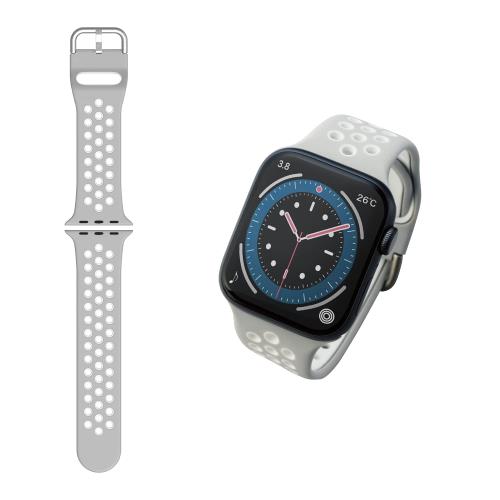 ���쥳�� Apple Watch (���åץ륦���å�) �Х�� 49mm 45mm 44mm 42mm [Apple Watch Ultra 8 7 SE2 SE 6 5 4 3 2 1 �б�] ���ꥳ�� ���ꥳ�� �����ƥ��֥����� ���졼�ߥۥ磻�� AW-44BDSCNGY