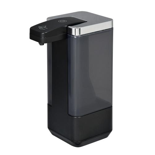 エルパ(ELPA) ハンドソープディスペンサー ブラック 泡タイプ 500mlタンク 自動 防水 最後まで使い切り フタを外して注ぐだけ ESD-09BAS