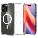 17年社歴の技術力Spigen iPhone 16 Pro ケース MagSafe対応 クリア 透明 ストラップホール 米軍MIL規格 ウルトラ・ハイブリッド・マグフィット ACS08129 (ホワイト)