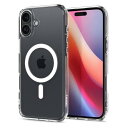 17年社歴の技術力 Spigen iPhone 16 Plus ケース クリア MagSafe対応 耐衝撃 ストラップホール 黄変防止 バンパー 米軍MIL規格 ウルトラ・ハイブリッド・マグフィット ACS08075 (ホワイト)
