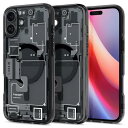 Spigen iPhone 16 Plus ケース クリア MagSafe対応 耐衝撃 ストラップホール 黄変防止 バンパー 米軍MIL規格 ウルトラ・ハイブリッド・マグフィット ACS08078 (ゼロ・ワン)