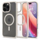 Spigen iPhone 16 Pro Max ケース MagSafe対応 半透明 クリア ストラップホール 米軍MIL規格 ウルトラ・ハイブリッド・マグフィット ACS08382 (フロスト・ナチュラル・チタニウム)