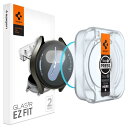 Spigen EZ Fit ガラスフィルム Galaxy Watch7 (44mm) 用 貼り付けキット付き Galaxy Watch7 (44mm) 対応 保護 フィルム 2枚入
