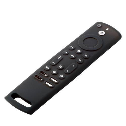 エレコム Fire TV Stick 4K Max リモコンカバー 傷や汚れ ホコリから守る 水洗い可能 収納に便利なフック付き ブラック AVDWAFTSHERCBK