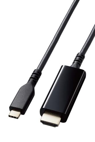 エレコム USB-C HDMI 変換 ケーブル 1m 高耐久 4K2K(3840×2160/60Hz) ミラーリング対応 ブラック iPhone 16 シリーズ 対応検証済 MPA-CHDMIS10BK