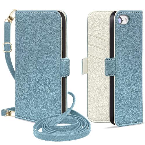MAGICASE for iPhone SE ケース 手帳型 第2世代 第3世代 ショルダー iphone8 ケース 手帳型 肩掛け スマホケースiphone se おしゃれ 女性 マグネット式 高級PUレザー