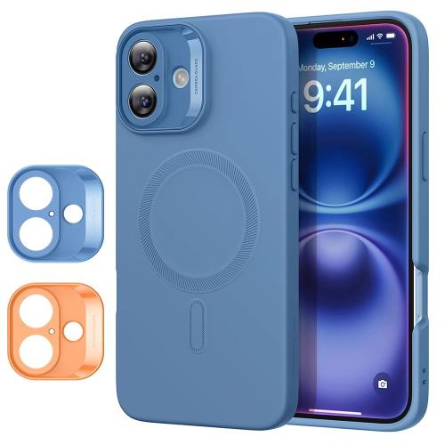 付き替え可能のカメラ保護ESR iPhone 16 Pro Max 専用ケース MagSafe付き いphone16promax ケース マグネット充電対応 なめらか・スリムなシリコン製 耐衝撃 フルスクリーンおよびカメラ保護 傷防止 ソフトマイクロファイバー製裏地 Cloudシリーズ グレー