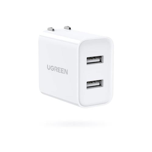UGREEN usbŴ 2ݡ USBե륹ԡɽŴ ACץ3.4A PSEǧںѤ ޤꤿ߼ץ饰 iPad/iPh...